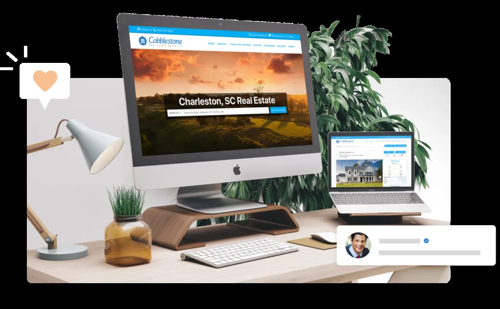 BoomTown consumer IDX website on desktop and laptop — vendor-official public product image