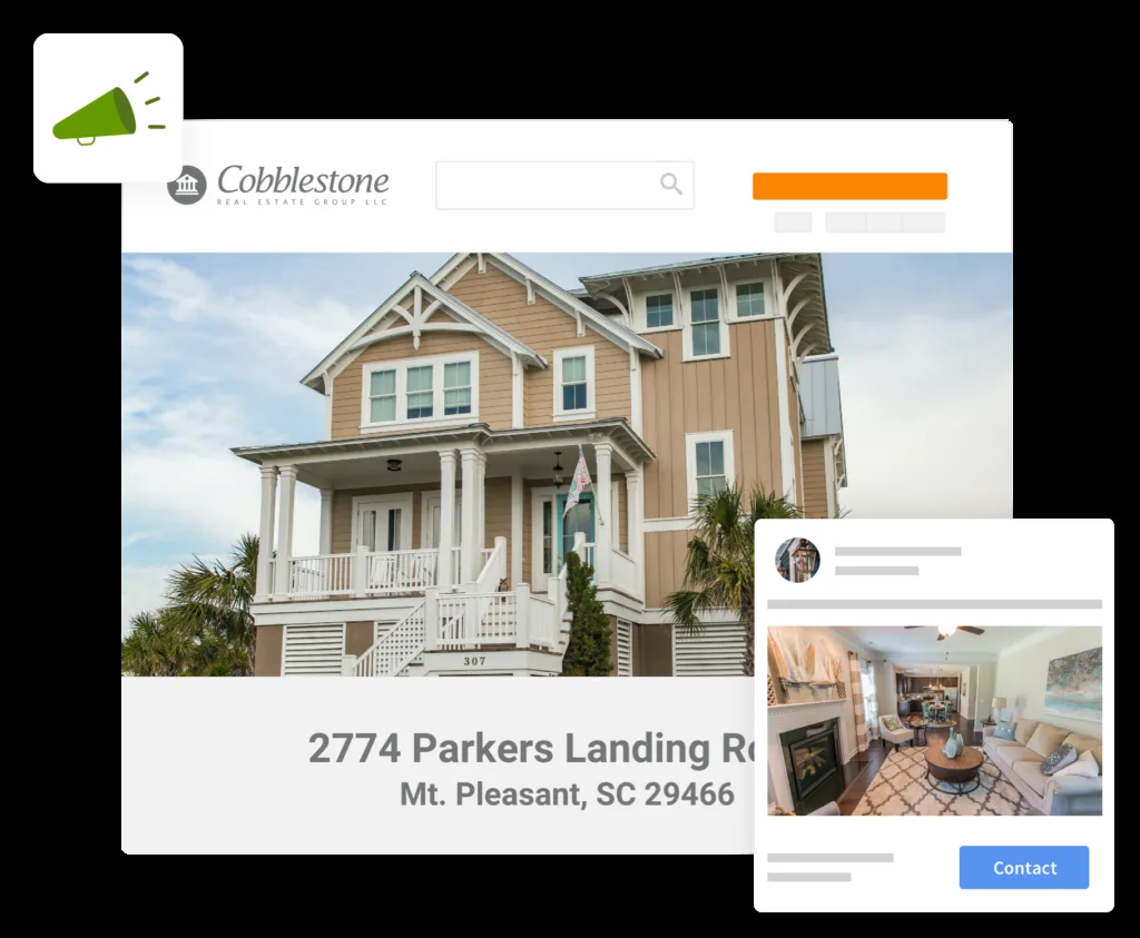 BoomTown listing detail page with contact card — vendor-official public product image