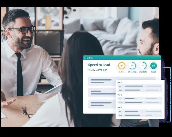 CINC Speed to Lead campaign UI overlay — vendor-official marketing product image